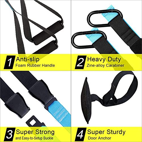 Aedcbaide Suspension Trainer, Fitness Suspension System Training Kit Suspension Straps Bodyweight Home Resistance Kit Suspension Trainer Home Gym Workout Equipment for Working Out Indoor Outdoor
