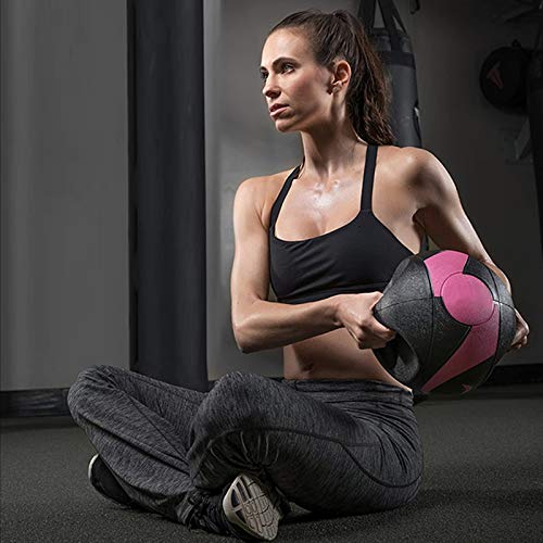 Medicine Ball Double Handle Rubber Medicine Ball, Professional Strength Training Fitness Ball, Sports Fitness Equipment For Home Gym (Size : 18lb/8.16kg)