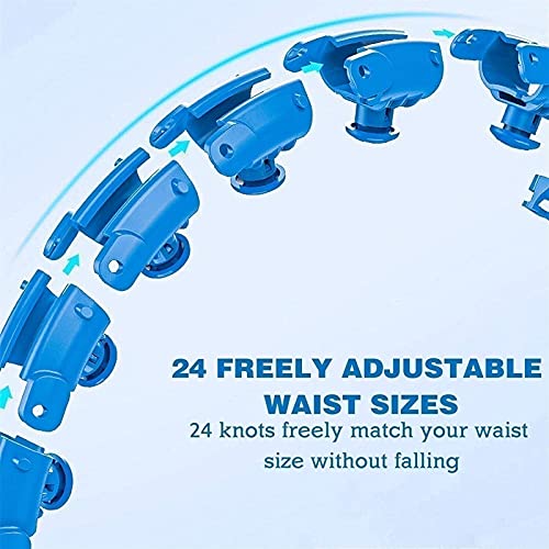 Fitness Hula Hoop, Detachable Smart Weighted Hula Hoop Massage with Smart Counter, Never Fall, Height Adjustable, Indoor Outdoor Exercise Kit, Slimming, for Adults and Children (Color : Blue)