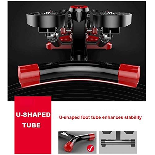 AHAI YU Portable Climber Stair Twist Stepper Mini Stepper Stair Stepper Exercise Equipment Home Mute Multifunctional Hydraulic Pedal Machine - Red for Beginners and Professionals