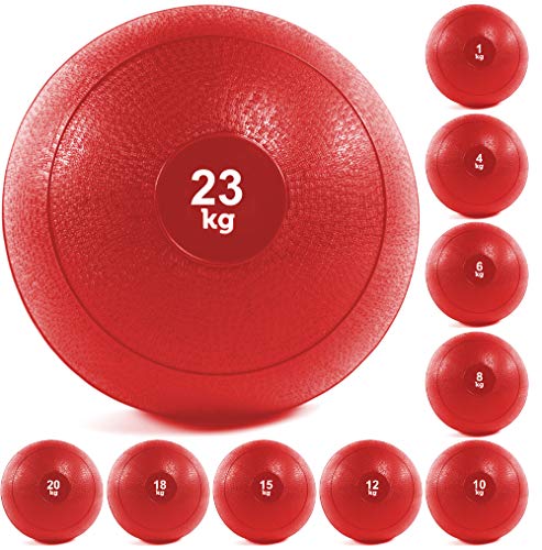 TNP Accessories® Slam Balls RED No Bounce Medicine Crossfit Boxing Fitness Training Gym Wall Ball (20.0)
