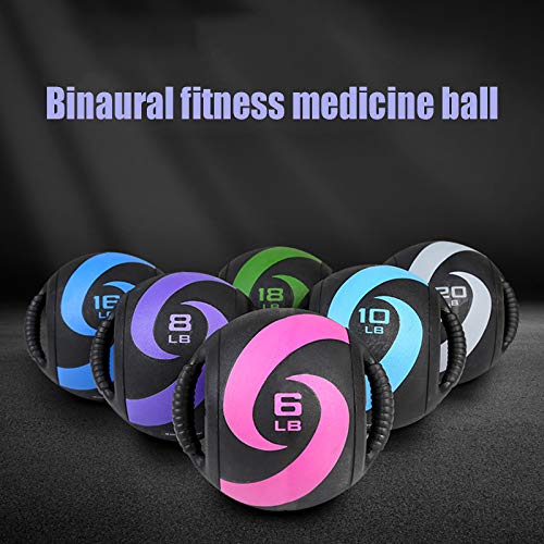 Medicine Ball Double Handle Rubber Medicine Ball, Professional Strength Training Fitness Ball, Sports Fitness Equipment For Home Gym (Size : 18lb/8.16kg)