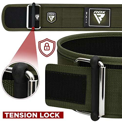 RDX Weight Lifting Belt AUTO LOCK, 4” Padded Back Support, Women Men Fitness Gym,Powerlifting Bodybuilding Workout Weightlifting, Squat Deadlift, Pro Exercise Equipment