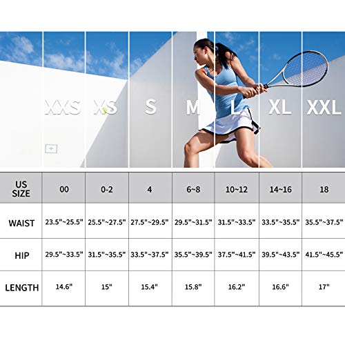 Pleated Tennis Skirts for Women with Pockets Shorts Athletic Golf Skorts Activewear Running Workout - - Small
