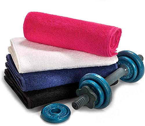 aztex 100% Cotton Deluxe Gym Towel, 30 x 90cm - Purple