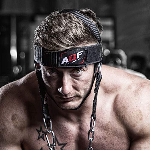 AQF Adjustable Head Harness Dipping Neck Builder Belt Weight Lifting Chain Neoprene Padded