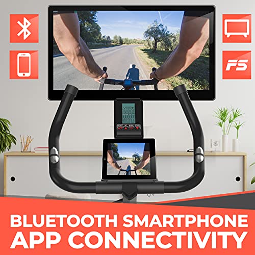 VRAi Fitness SB1000X Bluetooth Smart Exercise Bike | Kinomap, Smartphone Sport App Zwift Spin Bike | Live Video Streaming, Coaching & Training-Heavy Flywheel Gym Equipment for Home