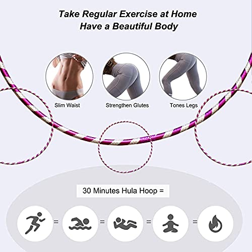 3x kids Adult Weight Loss Women Hoola Hoop - Sports Series Fitness Hula With Sharpener Exercise Fitness Gym Workout small medium and large, PLUS FREE, SKIPPING ROPE
