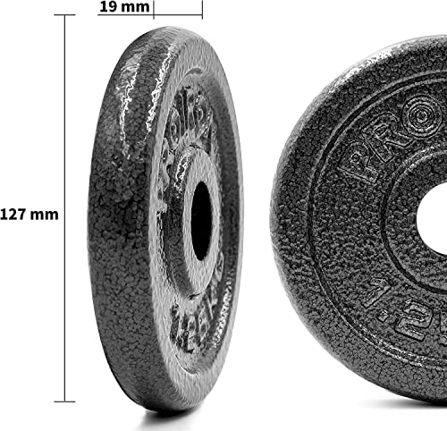 PROIRON Gym Quality Fitness Exercise Solid Cast Iron Weight Plate Discs 4 x 1.25kg