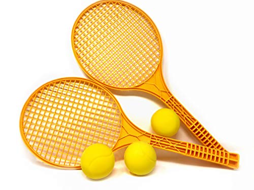 E-Deals Yellow Soft Tennis Set with three 70mm Foam Tennis Balls