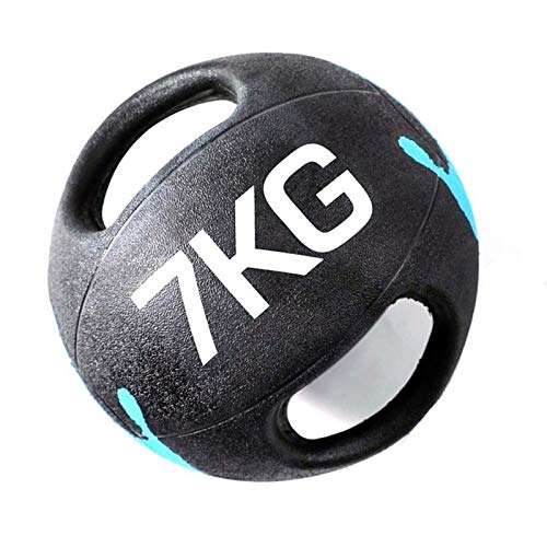 Medicine Ball AGYH Double Handle Rubber Elastic, Non-slip And Wear-resistant Fitness Ball, 3kg/4kg/5kg/6kg/7kg/8kg/9kg/10kg (Size : 7kg/15.4lbs)
