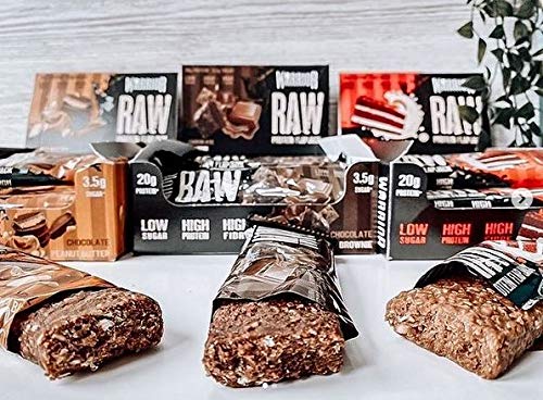 Warrior Raw Protein Flapjacks Bars x 75g Each Packed with 21g of Protein Supplements, White Chocolate Cranberry, 900 Gram, (Pack of 12)