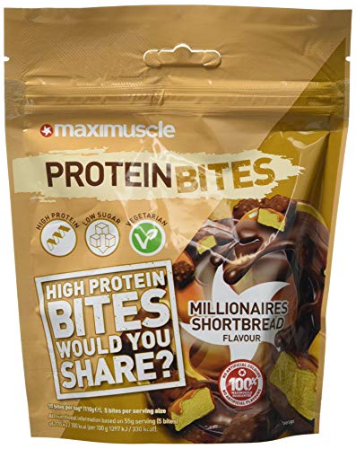 Maximuscle Protein Bites Millionaire Shortbread Flavour, 110 g (Pack of 6)