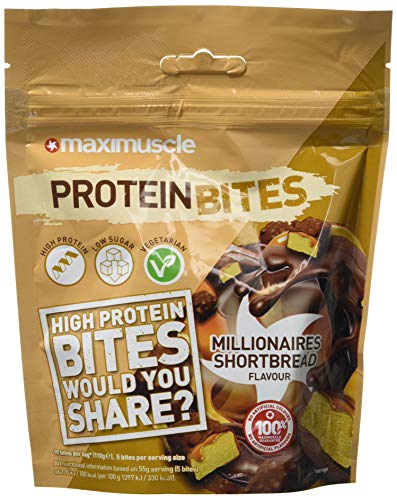 Maximuscle Protein Bites Millionaire Shortbread Flavour, 110 g (Pack of 6) - Gym Store | Gym Equipment | Home Gym Equipment | Gym Clothing
