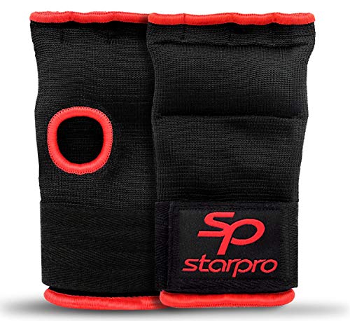 Starpro Hook n’ Loop Inner Gloves | Cotton Glove & Semi bandage | Multi Colours| Fist & Thumb Protector for Boxing Sparring Muay Thai Kickboxing MMA Martial Arts and Fight Training