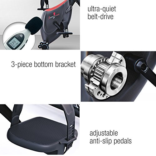 Sportstech Fitness Exercise Bike with LCD Console & Pull Strap System | German Quality Brand | Exercise Bike with Comfort Seat & Hand Pulse Sensors | Foldable Bike for Home | X100-B Foldable