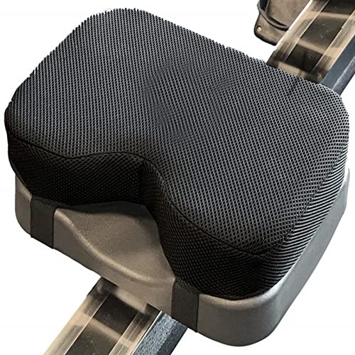sympuk Rowing Machine Seat Cushion Concept 2 Rowing Machine Seat Pad With Washable Cover,Thicker Memory Foam, and Straps- Also Works Great with Exercise Recumbent Stationary Bike apposite