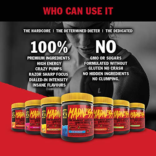 MUTANT Madness | Original Mutant Pre-Workout Powder| High-Intensity Workouts}| 30 Serving | 225 g (.83 lb) | Blue Raspberry