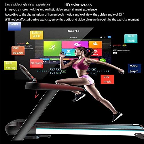 YFFSS Running Machines Treadmill,Small Fitness Equipment,Foldable High-Definition Color Screen Wifi Treadmill,Home Weight Loss Fitness,for Home and Office