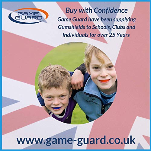 Game Guard Boil & Bite Mouth Guard/Gum Shield – Mouldable Mouthguard/gumshields - Adult/Senior - CE Approved, School Sports, Rugby, Hockey (BLACK)