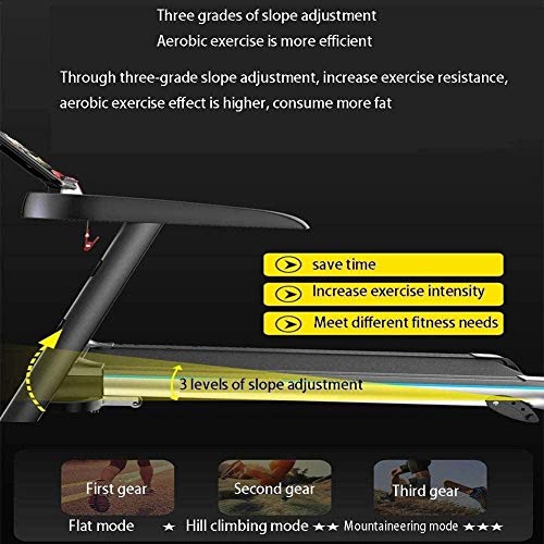 YFFSS Running Machines Treadmill,Small Fitness Equipment,Foldable High-Definition Color Screen Wifi Treadmill,Home Weight Loss Fitness,for Home and Office - Gym Store