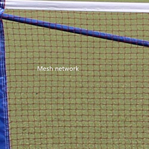 Tennis net Ball network Folding Tennis Stand Simple Folding Badminton Net Portable Standard Outdoor Game Net Column Home Ball Rack Best Gift (Color : Blue, Size : Net width=610cm)