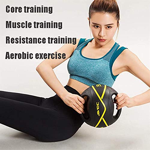 Medicine Ball Binaural Rubber Kettlebell Gravity Ball, Male And Female Cross Training Core Training Fitness Ball, Non-slip And Wear-resistant (Size : 7kg/15.4lbs)