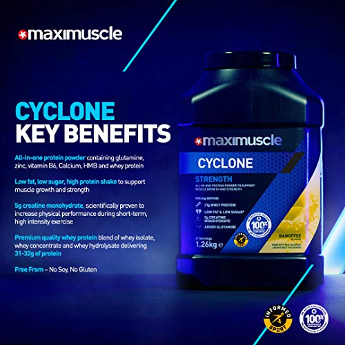 MAXIMUSCLE Cyclone Protein Powder Chocolate Flavour,1.26 kg