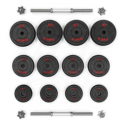 We R Sports® 20kg Dumbbell Set Gym Barbell Free Weights Biceps Workout Training Fitness