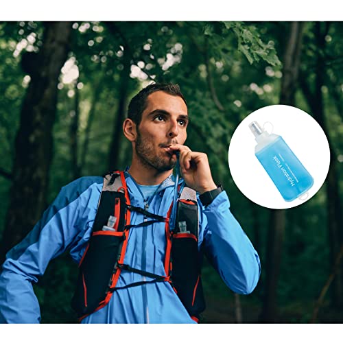 GYGYL 500ML Soft Flask Running Water Bottles,TPU Collapsible Running Hydration Flask for Hydration Pack Hiking Cycling Climbing