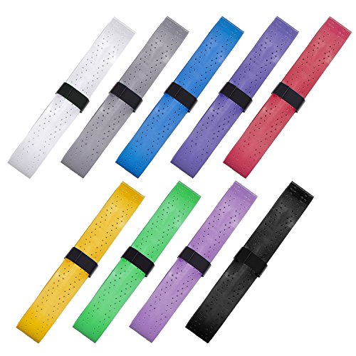 Pangda Tennis Badminton Racket Overgrips for Anti-slip and Absorbent Grip (9 Pack, Multicolored)