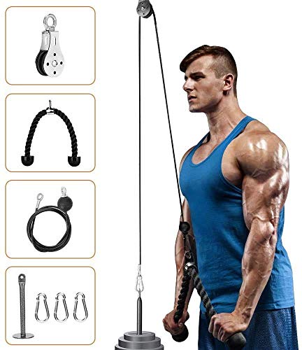 Elikliv Fitness Pulley Cable System DIY Loading Pin Lifting Triceps Rope Machine Workout Adjustable Length Home Gym Sport Accessories - Gym Store | Gym Equipment | Home Gym Equipment | Gym Clothing