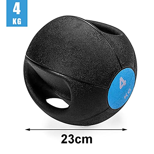 Medicine Ball Double Grip Medicine Ball 4kg | Indoor Strength Training Sports Equipment | Solid Rubber Ball