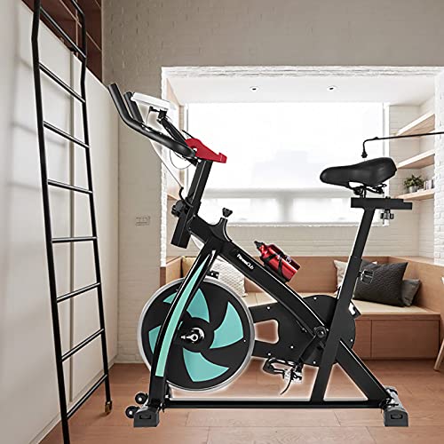 Yclty Stationary Spin Bikes,Indoor Exercise Bike,Belt Drive Flywheel Workout Bike Bicycle For Home Training,Fitness Gym Cycling Cardio Workout,Adjustable Handlebars & Seat, LCD Display