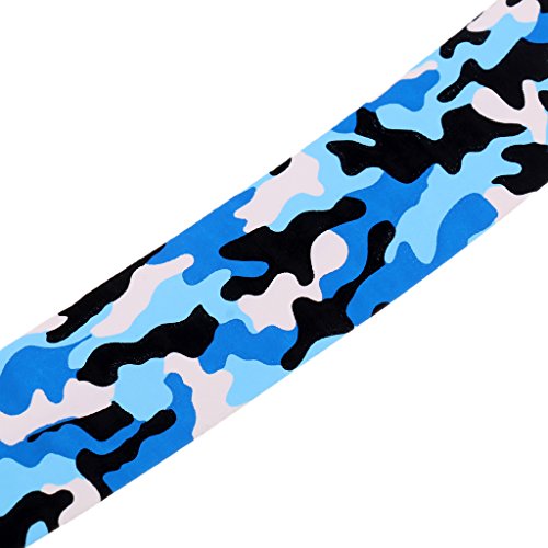 Dolity Tennis Racquet Grip Tape Badminton Handle Grip Great for All Bats and Racquets; Baseball, Softball, Tennis, Badminton, Cricket, Even Ping-Pong Paddles - Camo Blue