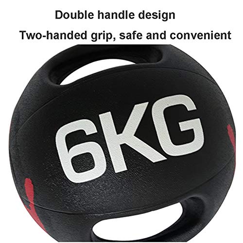 Medicine Ball AGYH Double Handle Rubber Elastic, Non-slip And Wear-resistant Fitness Ball, 3kg/4kg/5kg/6kg/7kg/8kg/9kg/10kg (Size : 7kg/15.4lbs)