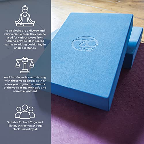 Yoga-Mad EVA Yoga Block | 30cm x 20cm x 5cm | Eco Friendly Yoga Block | High Density EVA Non Slip Block for Yoga, Pilates and Home Workouts | Provides Support for Various Yoga Poses