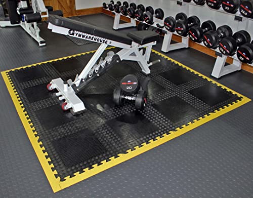 Easimat Rubber Interlocking Gym Garage Mats Heavy Duty x four mats branded(290)