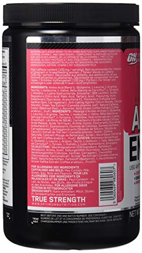 Optimum Nutrition Amino Energy Pre Workout Energy Performance Supplement with Beta Alanine, Caffeine, Amino Acids and Vitamin C Performance Supplement Watermelon, 30 Servings, 270 g