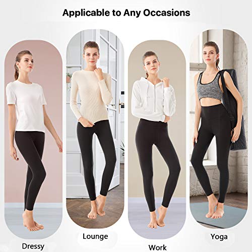 SINOPHANT High Waisted Leggings for Women, Buttery Soft Elastic Opaque Tummy  Control Leggings,Plus Size Workout Gym Yoga Stretchy Pants(Black1,One Size)