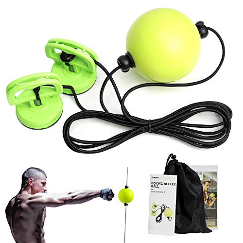 DMAR Boxing Reflex Ball, Vacuum Chuck Boxing Ball On A String, Double-End Punching Bags, Training Speed Reactions Practical Equipment For Adult/Kids