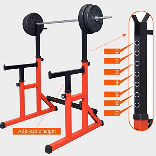 CLTWYZ Gym Squat Barbell Power Rack, Steel, Strong and Durable, Adjustable Bench Press Rack for Weight Lifting, Bench Press, Squat, Dips, Home Gym Equipment, Max Load 800 Lbs