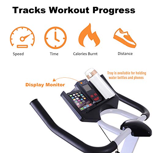 HOMCOM 8kg Spinning Flywheel Exercise Bike Indoor Gym Office Cycling Stationary Cardio Workout Fitness Racing Machine