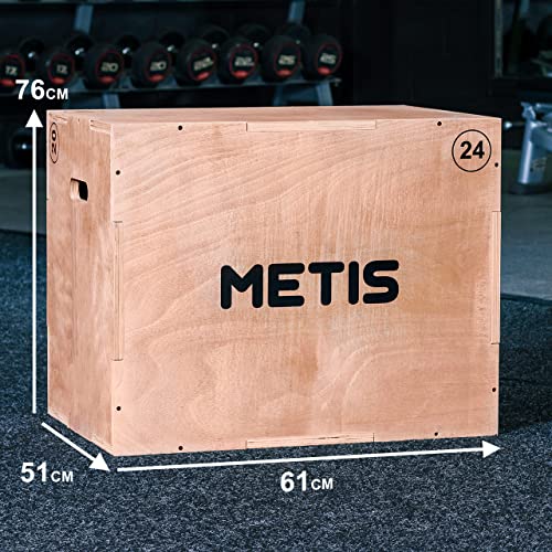 METIS Gym Plyometric Jump Box - Gym Equipment for Home Gym & Commercial Gym | 3-in-1 Plyo Box Exercise Equipment to Aid Strength Training | 20
