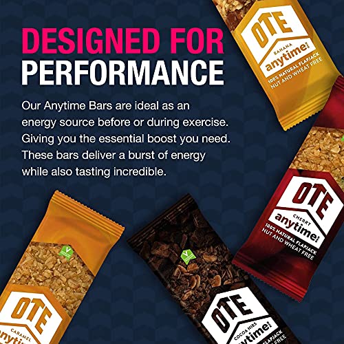 OTE Anytime Bars - Energy Bars for Cycling - High Calorie & Carb Nutrition Snacks for Running - Gluten Free Flapjacks - Box of 16 x 62g (Banana) - Gym Store | Gym Equipment | Home Gym Equipment | Gym Clothing