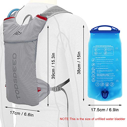 Lixada Hydration Backpack 5L Running Backpack Lightweight Breathable Water Bladder Bag for Running Hiking Mountaineering Marathoner Walking