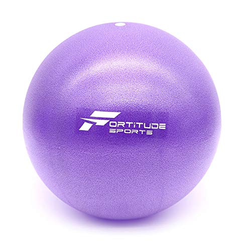Fortitude Sports Yoga Ball 25cm | Mini Gym Ball for Pilates, Yoga, Fitness, Stability and Physical Therapy (Purple)