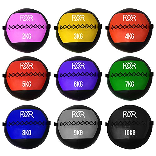 FXR Sports Strength Premium Wall Medicine Balls (2kg-10kg Available) (9kg (Grey))