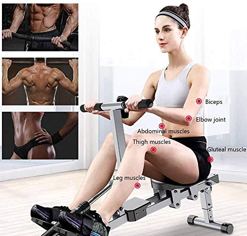 AMZOPDGS Rowing Machines, Rowing Machine,Household Aerobic Rowing Machine Foldable,Adjustable Resistance,Fitness Equipment,Metal Rowing Machine for Home Use