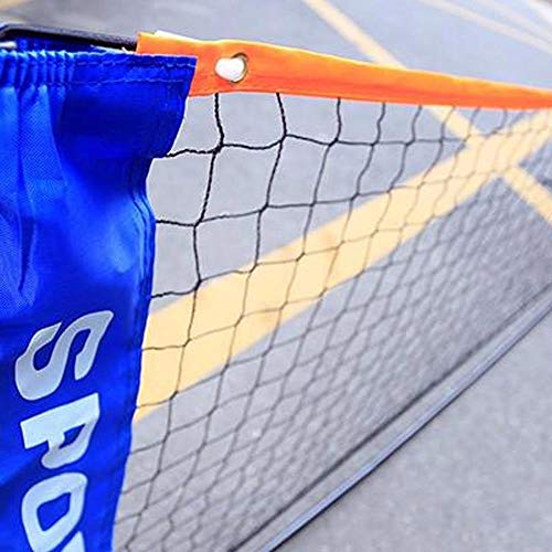 NUNGBE Tennis net, tennis net holder, portable badminton net, easy to set up and durable nylon polyester volleyball net, tennis net set with holder-6.1_meter
